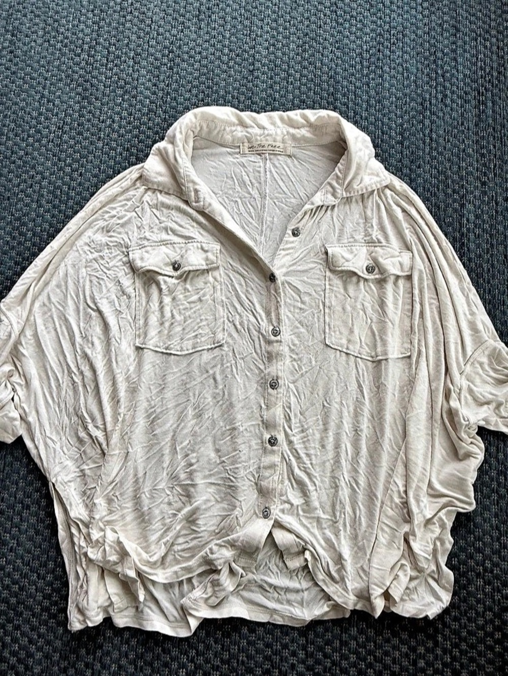 Free People Flowy Button Down Shirt